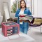 Sorbus Large Storage Bin with Divided Interior - Stackable & Foldable Organizer Containers with Metal Frame, Window, & Handles 1 Pack